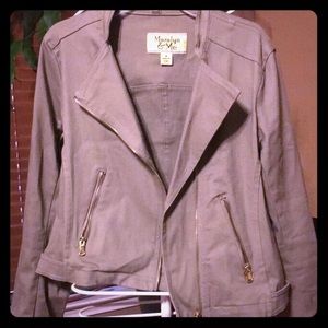 Olive Green Moto Jacket
